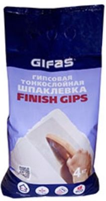 Шпатлевка гипсовая GIFAS Finish, Gips 4кг купить в СОМ