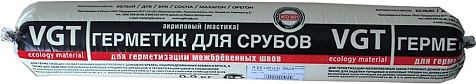 Герметик (мастика) акриловый VGT, для срубов, белый, 0.9 кг купить в СОМ