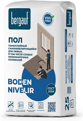 Наливной пол Bergauf Boden Nivelir, 25 кг купить в СОМ