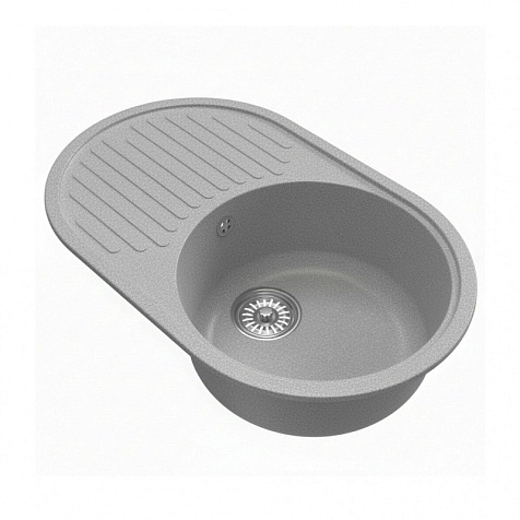Мойка каменная Mixline ML-GM16, 730 х460 х180 мм, врезная, графит купить в СОМ