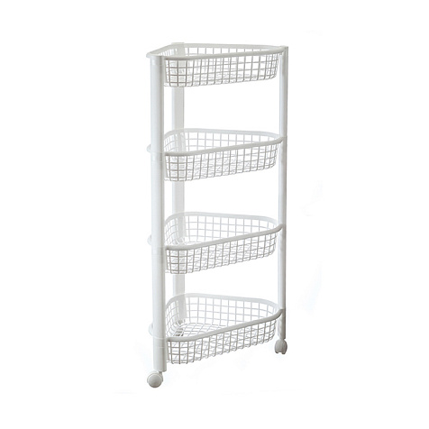 Этажерка 4 корзины угловая 380x270x790мм на колесах купить в СОМ