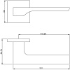 Ручка дверная на квадр. REMO A-14-40 BLACK Чёрный купить в СОМ