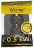 Механизм розетки  LEZARD OSEN Осень 2 гнезда, с заземлением,  круглая, черный бархат купить в СОМ