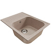Мойка каменная Mixline ML-GM18, 640 х490 х190 мм, врезная, песочный купить в СОМ