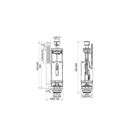 Клапан выпускной Iddis F012400-0009, двухуровневый купить в СОМ