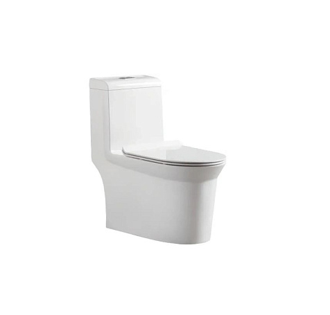 Унитаз монолит Eva Gold SM9610R, безободковый, сиденье дюропласт тонкое купить в СОМ