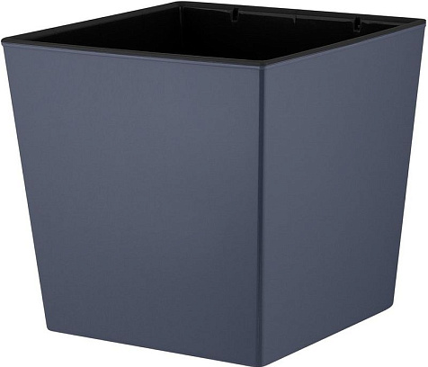 Кашпо InGreen London Cube вулканический серый 11,6л купить в СОМ