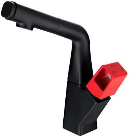 Смеситель для мойки Lemark Soul LM6008BR, черный/красный купить в СОМ
