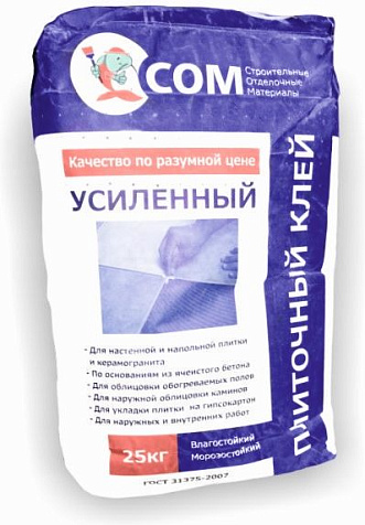 Клей для плитки Сом Усиленный , 25 кг купить в СОМ