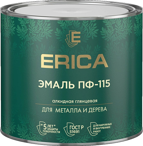 Эмаль ПФ-115 Erica, шоколадная, 1.8 кг купить в СОМ