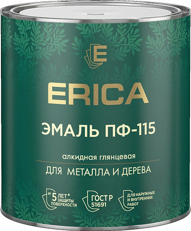 Эмаль ПФ-115 Erica, шоколадная, 2.6 кг купить в СОМ