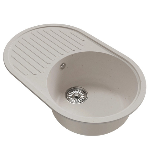 Мойка каменная Mixline ML-GM16, 730 х460 х180 мм, врезная, белый купить в СОМ