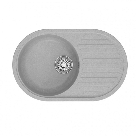Мойка каменная Mixline ML-GM16, 730 х460 х180 мм, врезная, графит купить в СОМ