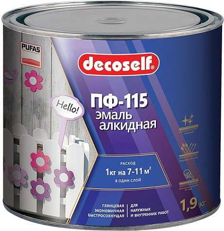 Эмаль ПФ-115 Pufas Decoself, бежевый, 1.9 кг купить в СОМ