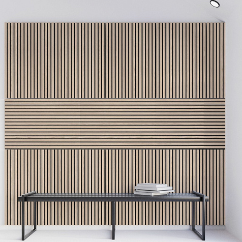 Панель МДФ Акустическая Trend Light Дуб Снежный 900х600х21мм купить в СОМ