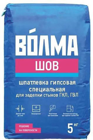 Шпатлевка гипсовая Волма Шов, 5 кг купить в СОМ