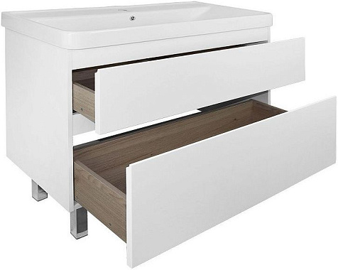 Тумба-умывальник Azario Мила 100Н, с раковиной Монте 100 купить в СОМ