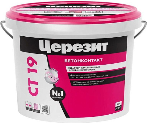 Грунтовка бетонконтакт Церезит СТ19, 15 кг купить в СОМ