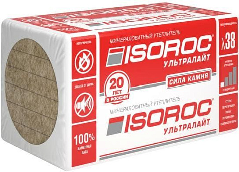Минеральная плита Isover Изорок Ультралайт, 1200х600х50 мм, 8 шт купить в СОМ