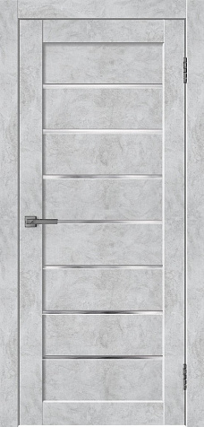 Дверное полотно остеклённое Х22 бетон снежный/зеркало 700х2000мм купить в СОМ